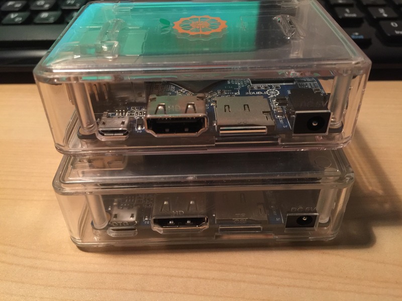 Orange Pi Lite và Orange Pi One trong vỏ trong suốt