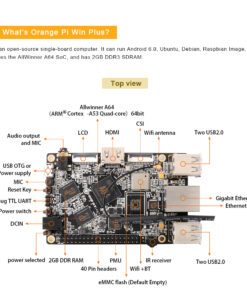 Orange PI Win Plus A64 Quad-core Cortex-A53 2GB DDRAM3 - Ảnh 3