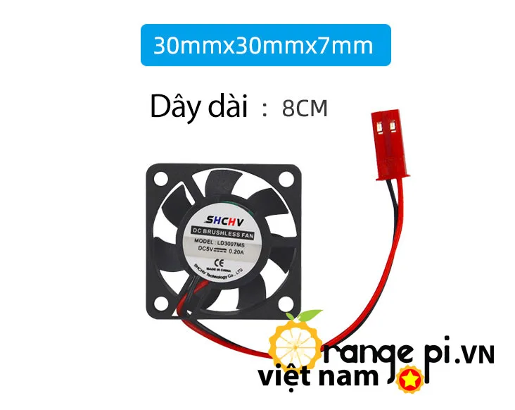 Quạt mini 30mm DC 5v 0.2A dùng cho cả Orange Pi, Raspberry Pi - Ảnh 4