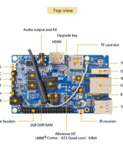 Alternative view of Orange Pi Prime chip H5 Quad-core ARM Cortex A53 RAM 2GB Wifi LAN Bluetooth