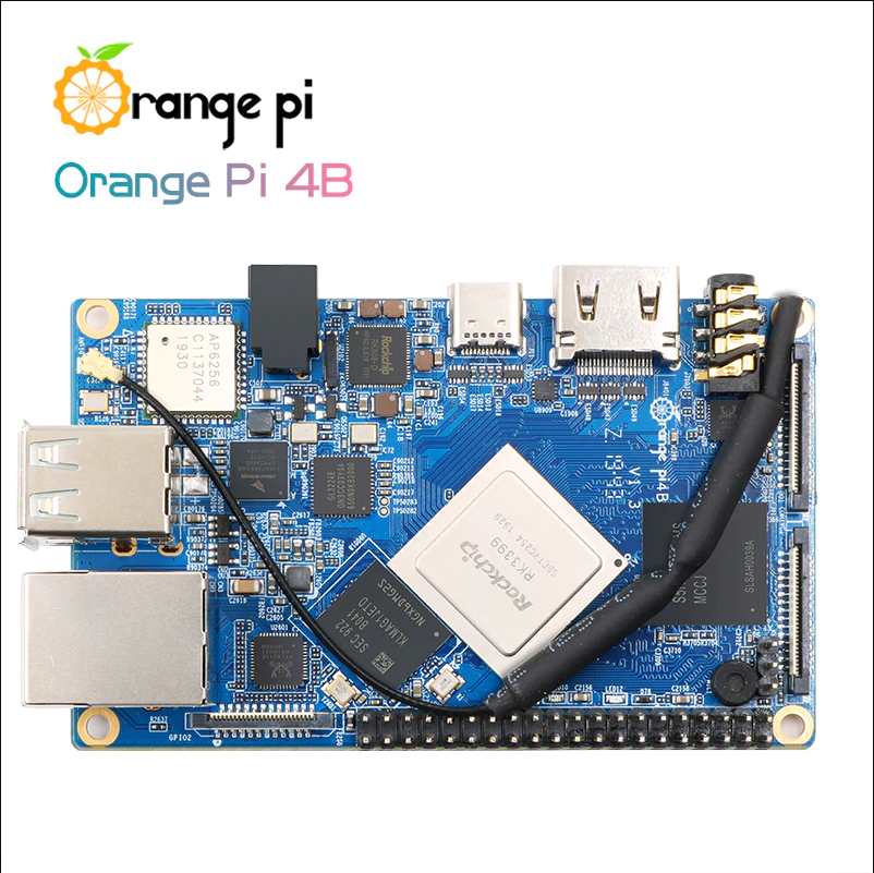 Bo mạch Orange Pi 4B Rockchip RK3399 4GB DDR4 bản 16GB EMMC kèm NPU SPR2801S - Ảnh 5