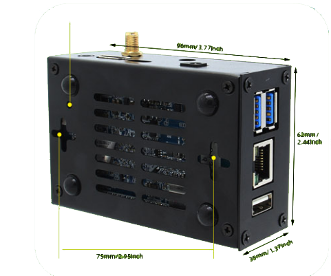 Vỏ kim loại cho Orange Pi 4 (không dùng được cho Pi 4B) - Ảnh 3
