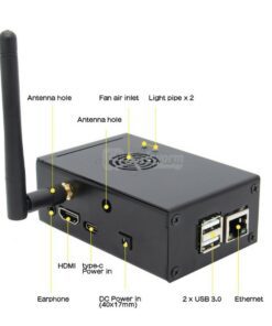 Alternative view of Vỏ kim loại cho Orange Pi 4B (không dùng được cho Pi 4)