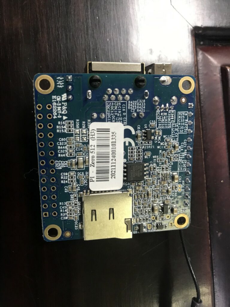 Orange PI Zero H3 - back