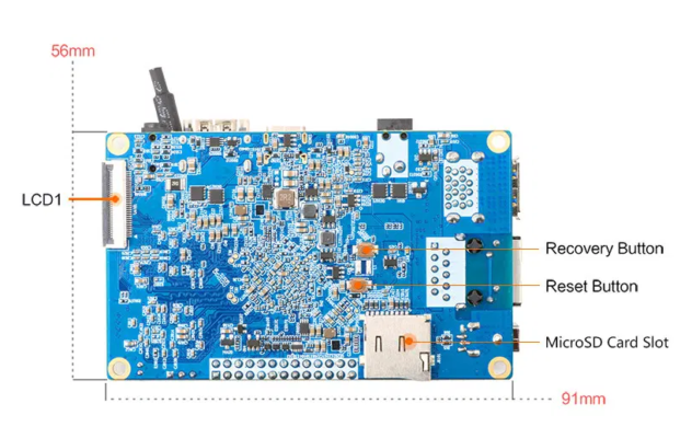 Orange Pi 4 LTS back
