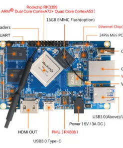 Orange Pi 4 LTS chip lõi 6 RK3399 eMMC 16GB RAM 4GB - Ảnh 5