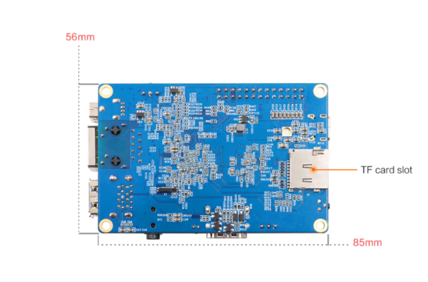 Mặt sau Orange Pi 3 LTS