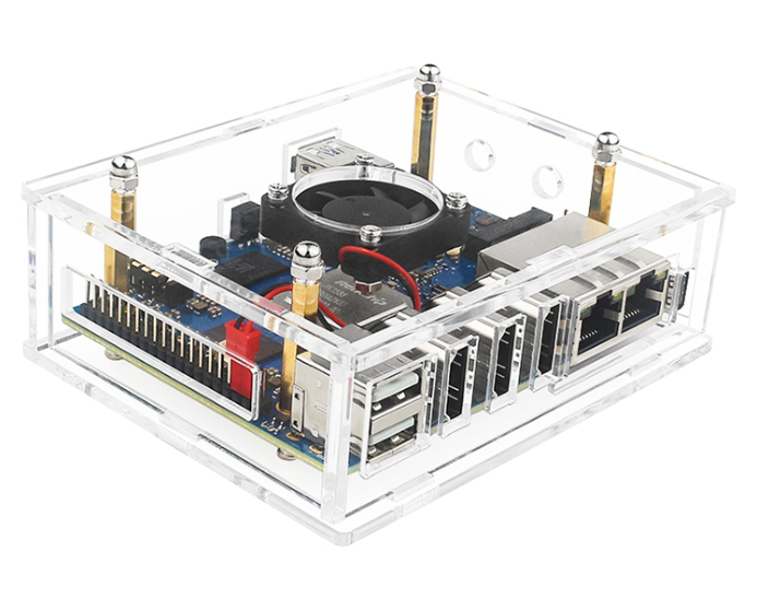 Vỏ mica cho Orange Pi 5 Plus kèm tản nhiệt nhôm và quạt