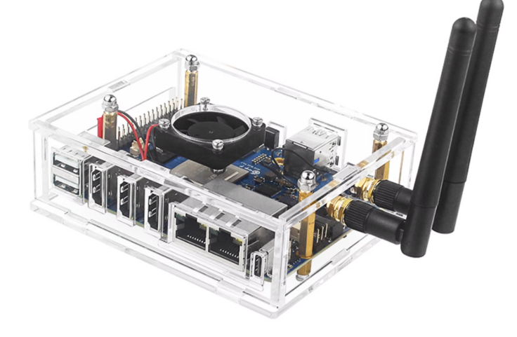 Vỏ mica cho Orange Pi 5 Plus kèm tản nhiệt nhôm và quạt - Ảnh 3