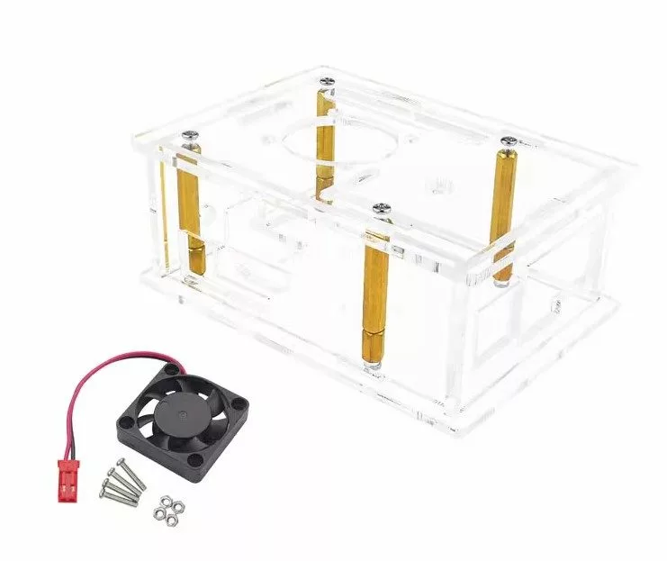 Vỏ mica cho Orange Pi 3B và 4A kèm quạt
