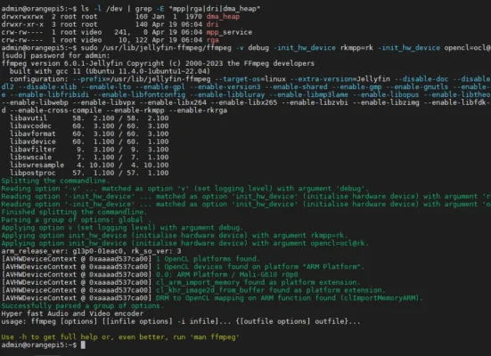 Kiểm tra RKMPP và OpenCL runtime