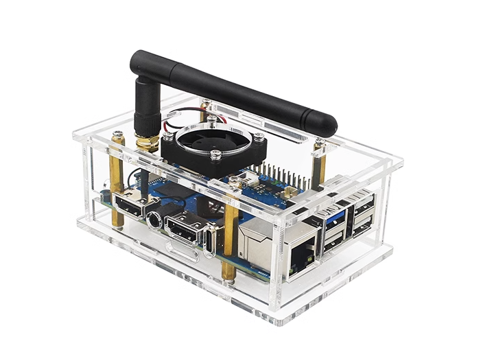 Vỏ mica cho Orange Pi 5 Pro/MAX kèm quạt và tản nhiệt