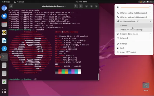 Orange Pi CM5 với Ubuntu 22.04