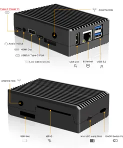 Vỏ thép hộp không quạt cho Orange Pi 5/5B - Ảnh 3