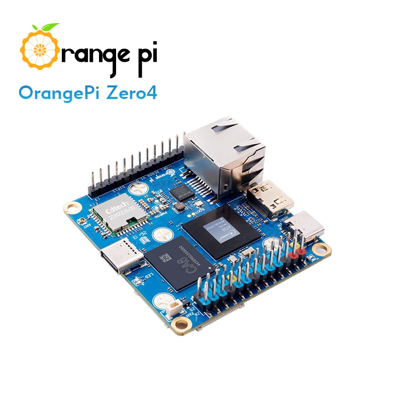 Góc nhìn sản phẩm Orange Pi Zero 4 trên nền trắng.