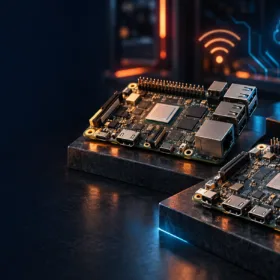 Ba bo mạch máy tính nhúng minh họa cho bài so sánh Orange Pi 4 LTS, Orange Pi 4A và Orange Pi 4 Pro